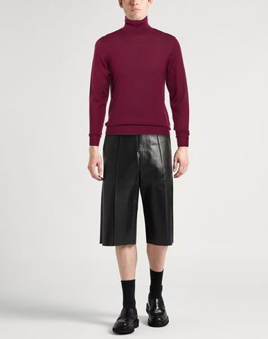Man Turtleneck Garnet Size 44 Merino Wool