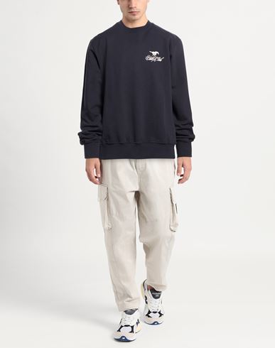 Man Sweatshirt Navy Size L Cotton