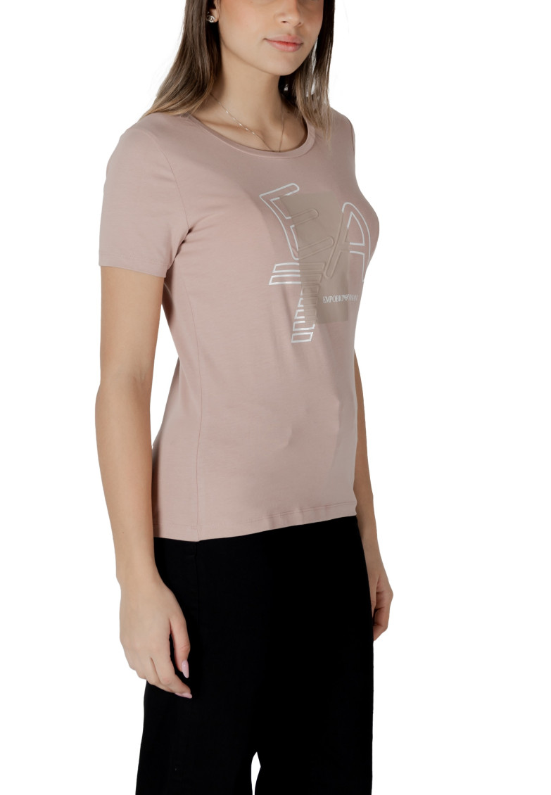 Light Pink Logo Round Neck T-Shirt