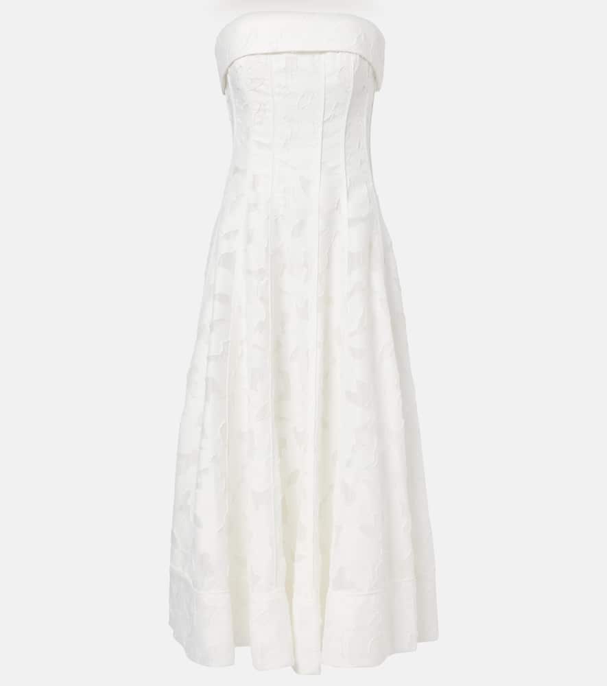 Imogen jacquard bustier dress