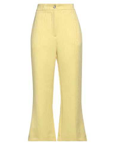 Woman Pants Yellow Size L Polyester