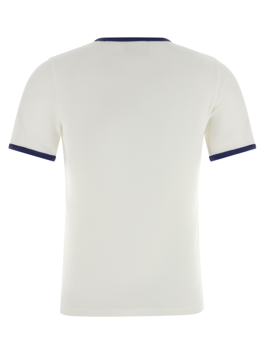 Courrèges - signature contrast trim short sleeve t shirt