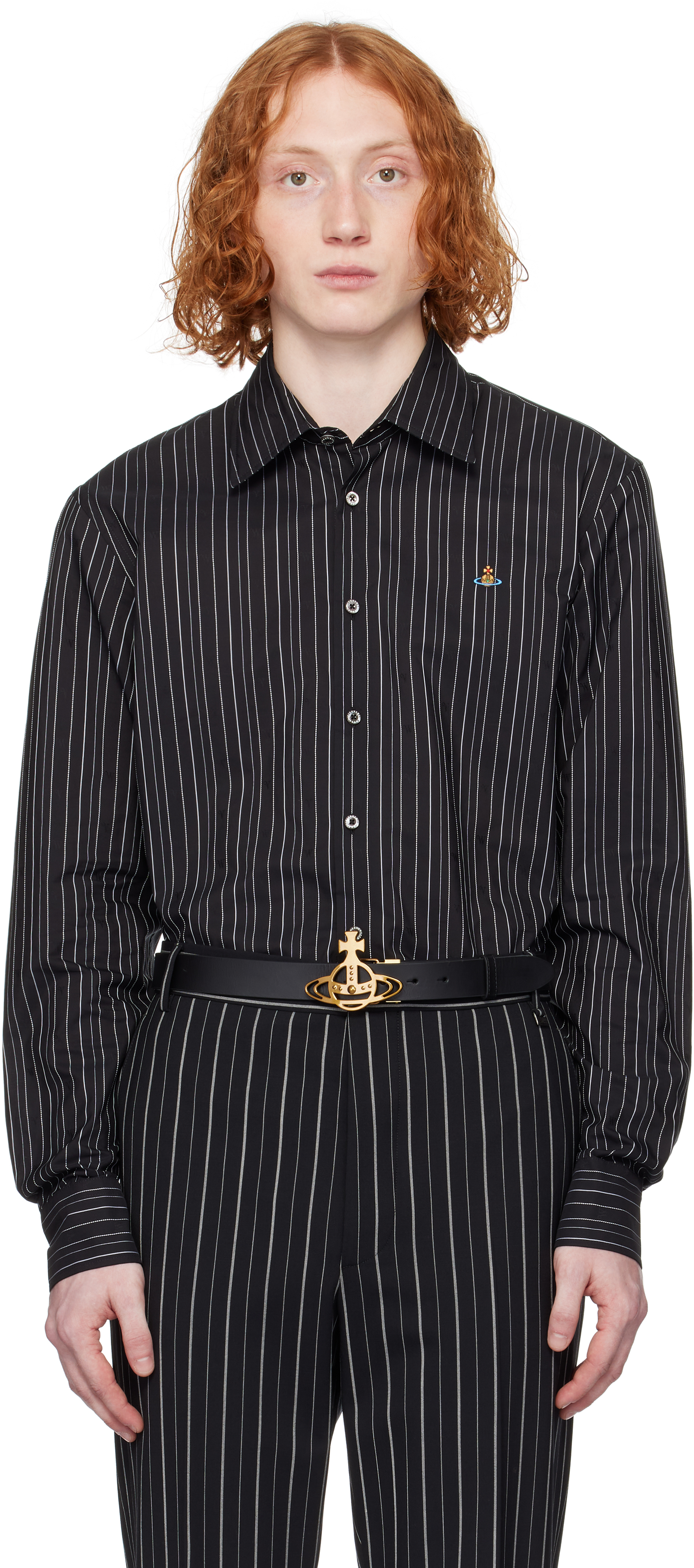 비비안 웨스트우드 남성 블랙 고스트 셔츠 251314M192011