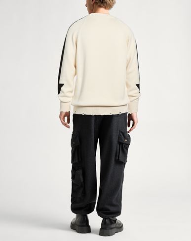 Man Sweater Cream Size L Cotton, Acrylic