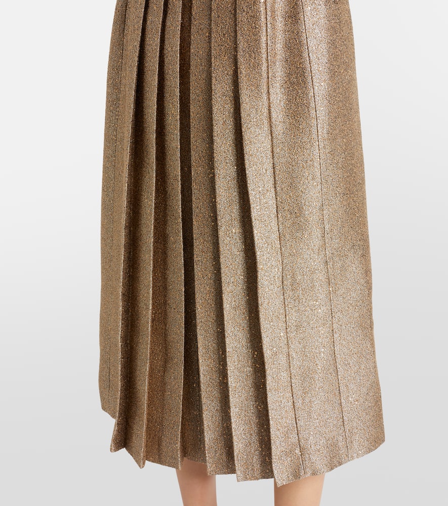 Kalonice belted sequined tweed midi dress