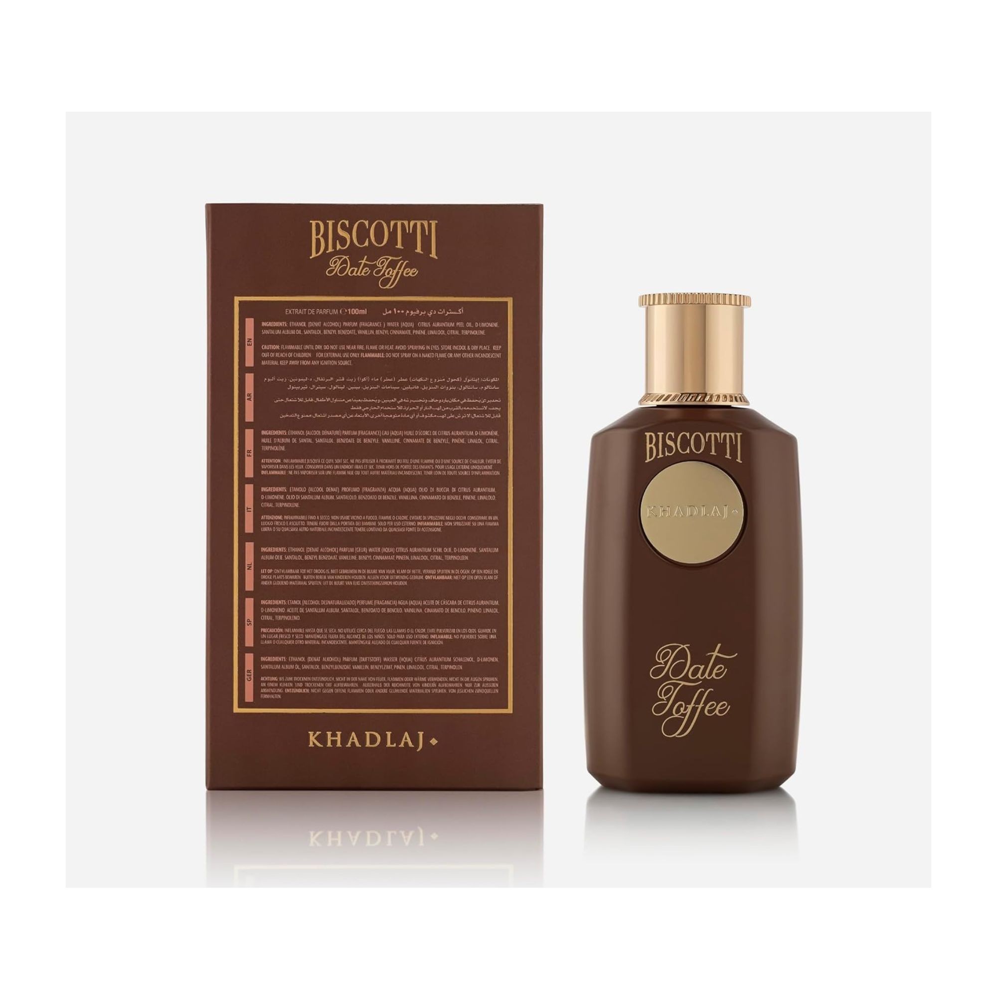 Khadlaj Perfumes Wo Date Toffee 100ml eau de parfum fragrance for men and in Clear