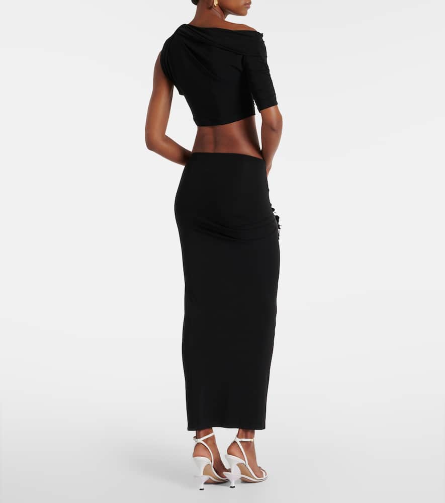 Le Haut Drapeado jersey crop top