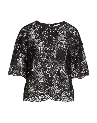 Woman Top Black Size 10 Polyester