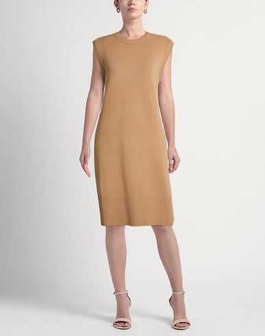 Woman Mini dress Camel Size 8 Wool, Cashmere