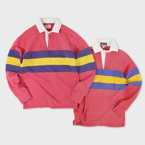 Vintage outdoor rugby shirt. Red