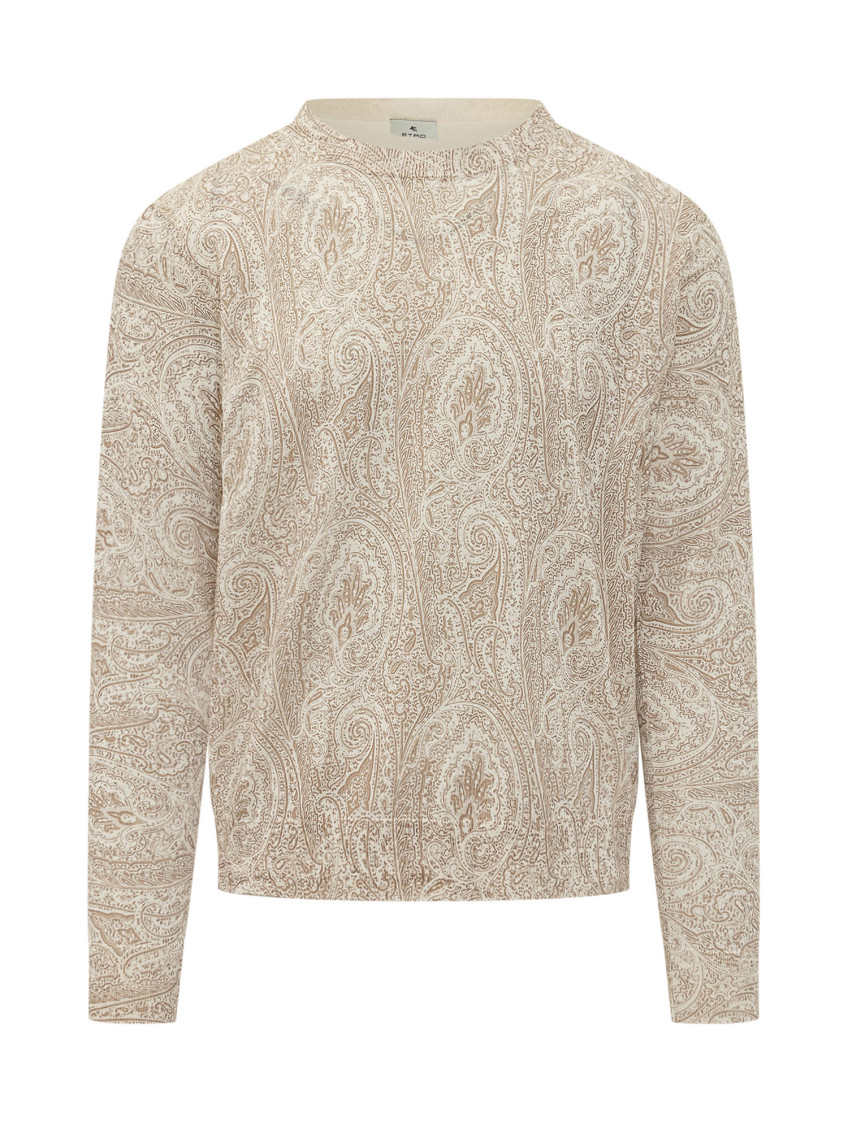 Beige Paisley Sweaters