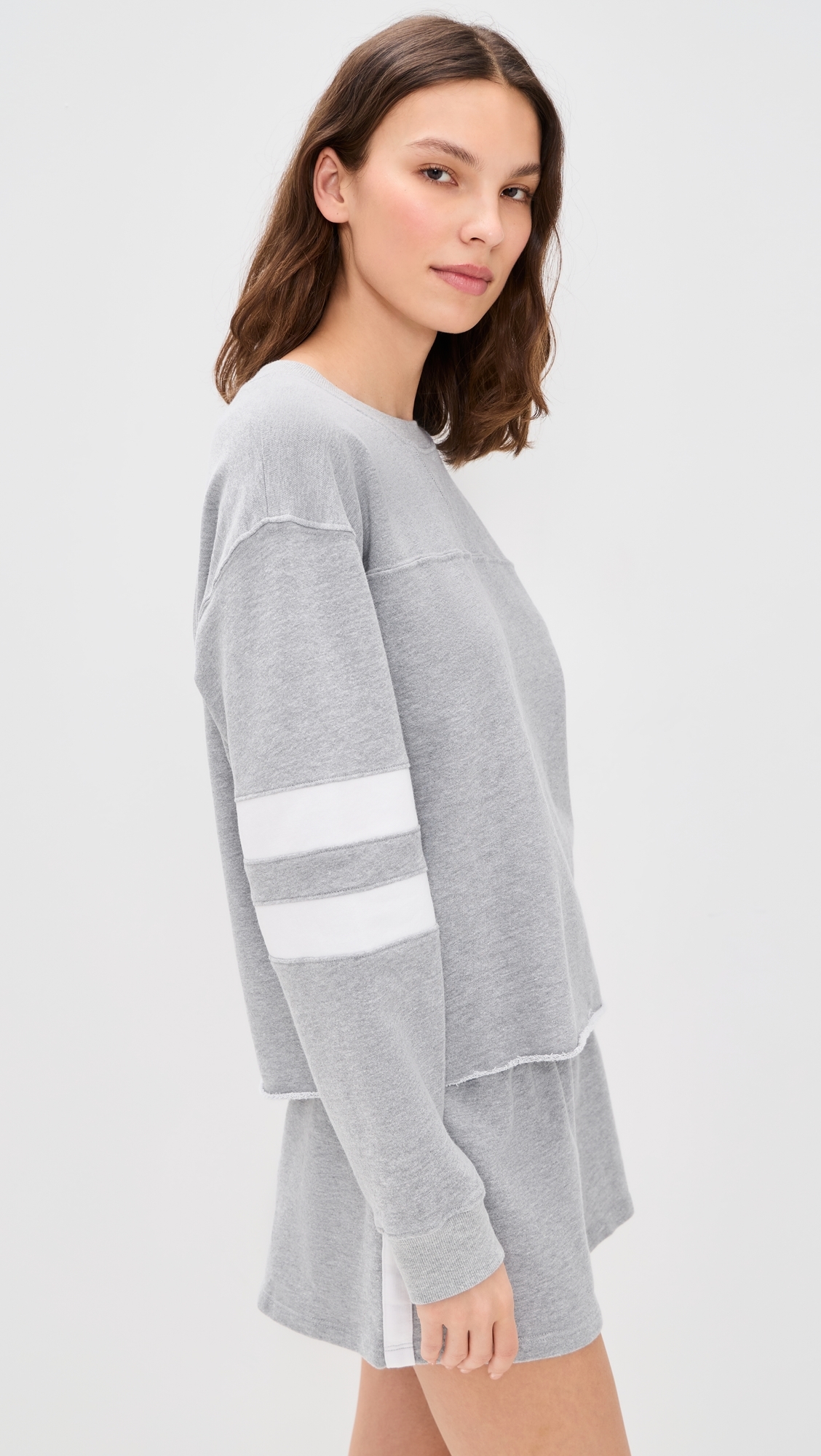 Varisty Sweatshirt Heather Grey Wh