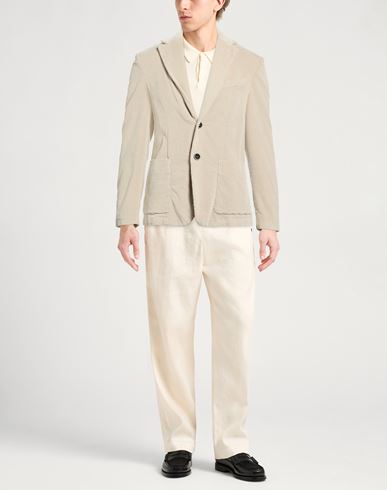 Man Blazer Light grey Size 36 Cotton, Rayon, Elastane
