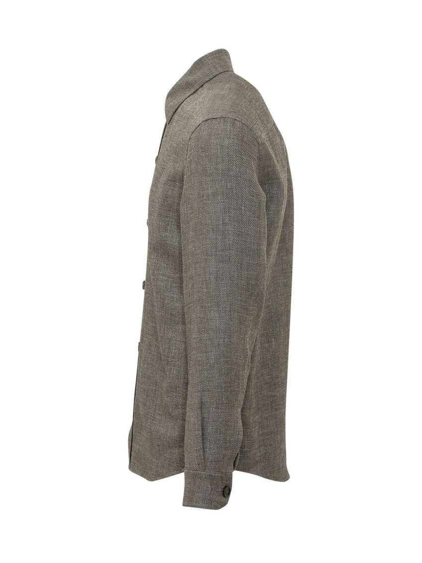 Cashmere, Linen, and Silk Overshirt