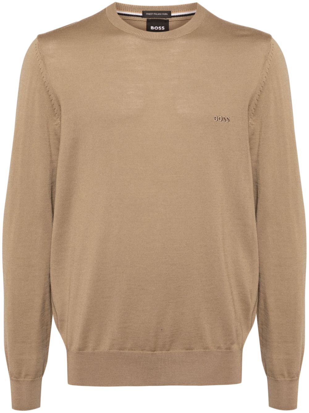 Crewneck virgin wool jumper - Black