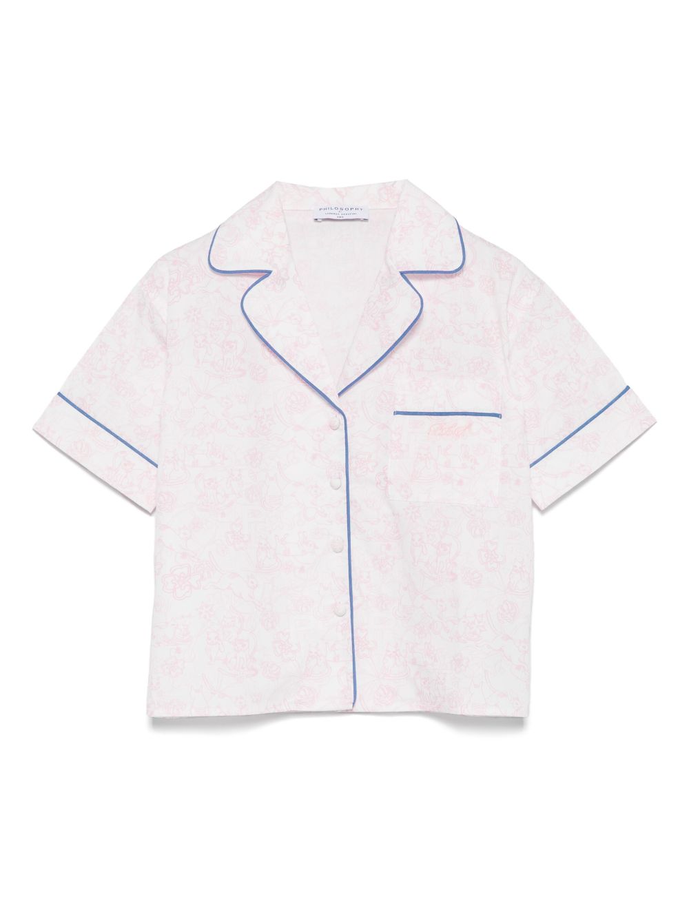 Philosophy Di Lorenzo Serafini Kids cats-print shirt - Pink
