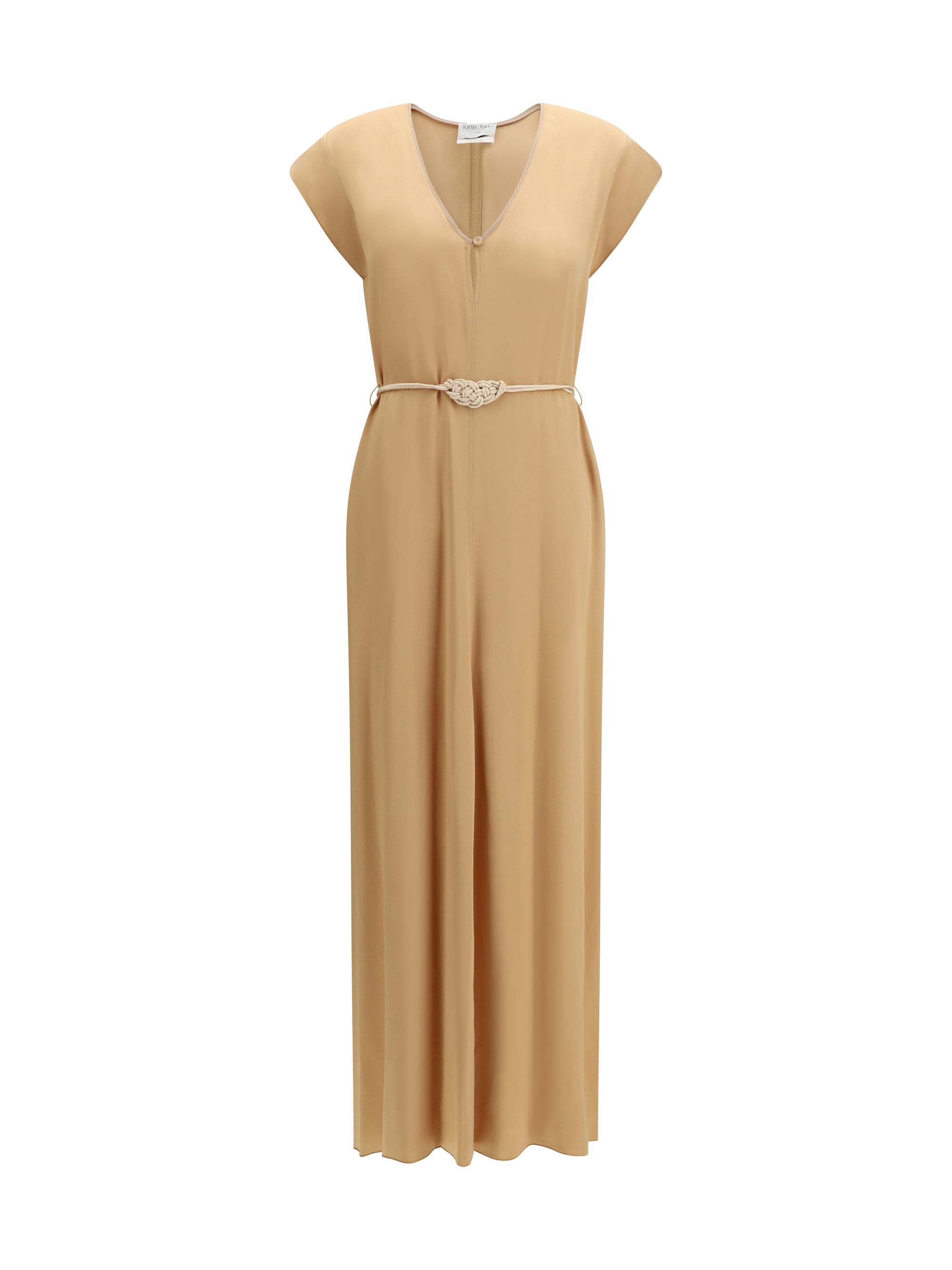 Long Kaftan Viscose Dress — Beige