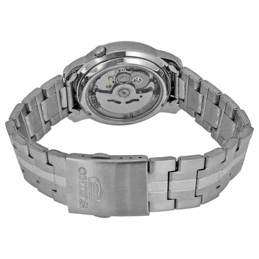 Automatic White Dial Stainless Steel Mens Watch SNKL75