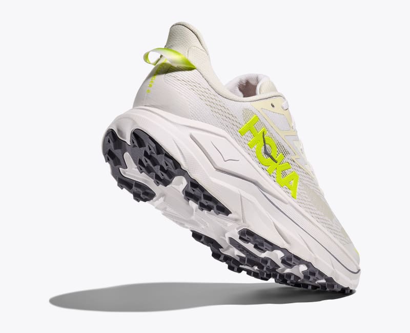 HOKA Men's Challenger 8 Shoes in White/Neon Hoka Citrus