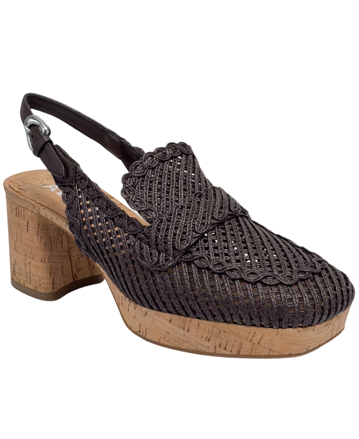 Women's Santina Platform Square Toe Pumps - Dark Brown