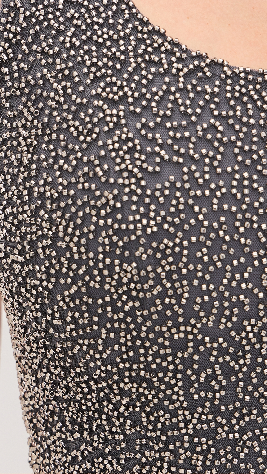 Inori Beaded Mini Dress Gunmetal