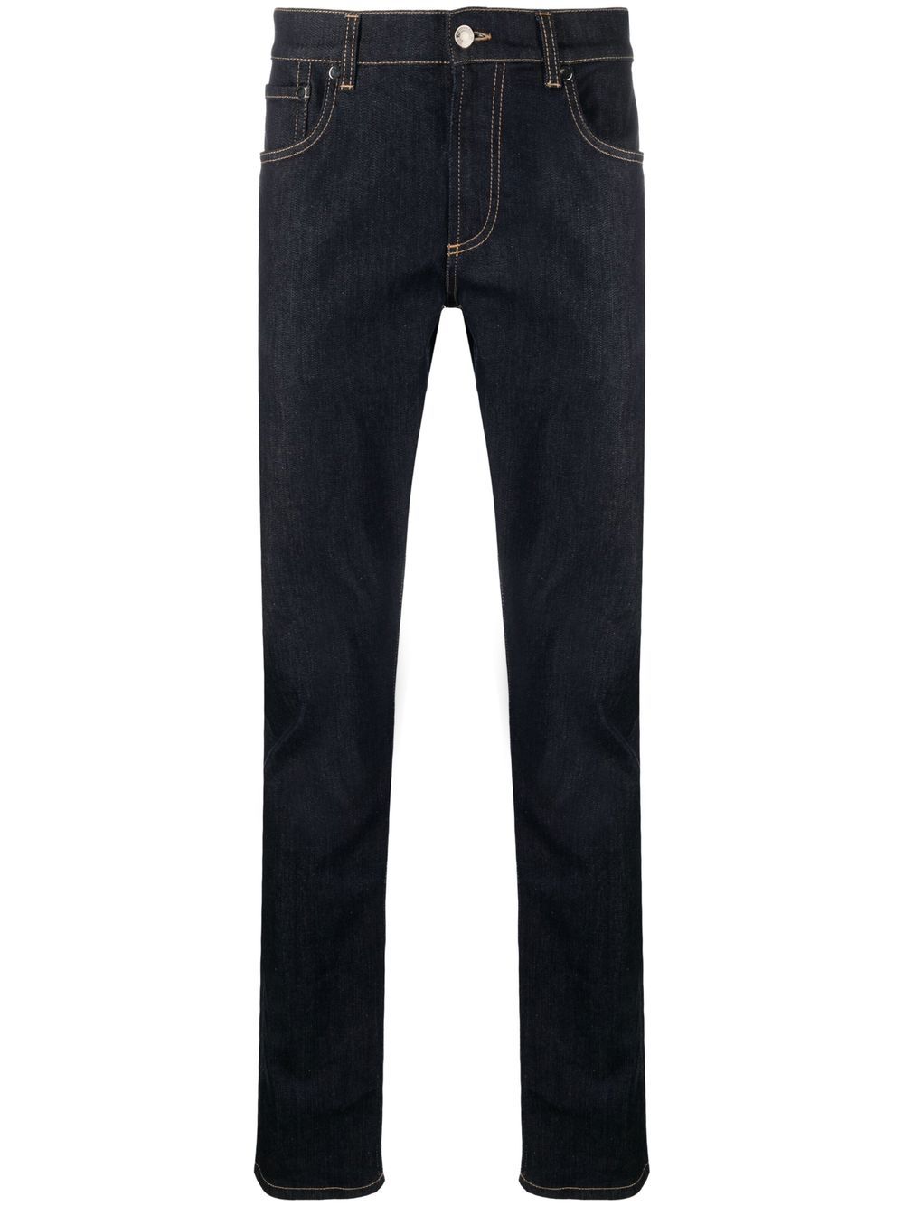 Straight-leg denim trousers - Blue
