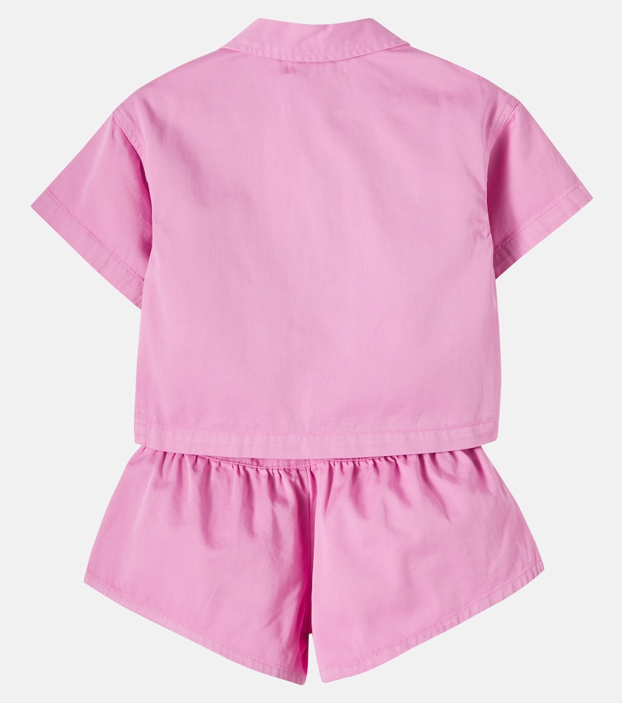Bellis denim shirt and shorts set