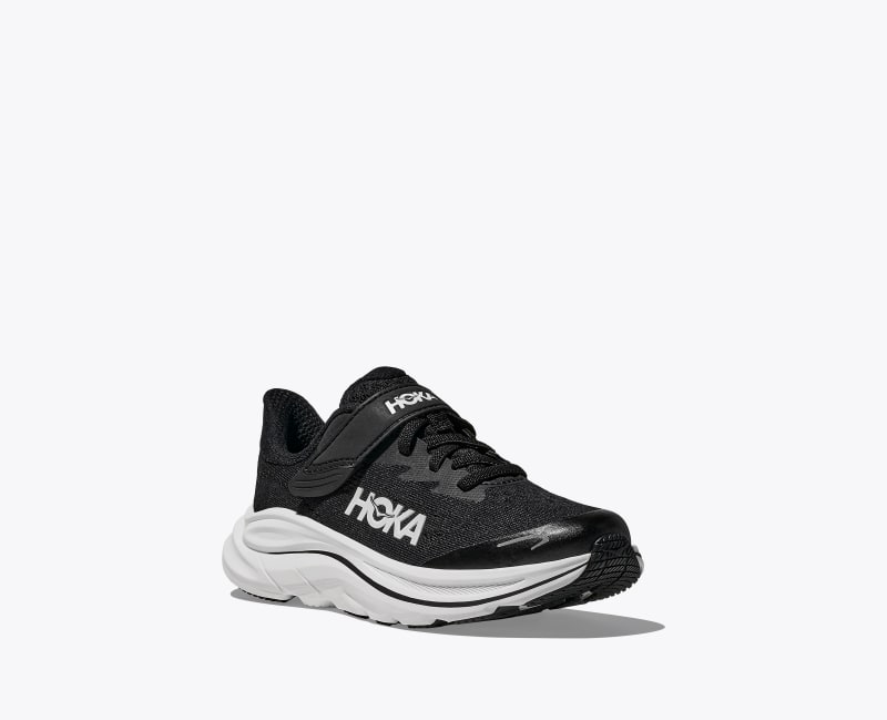 HOKA Clifton 10 Shoes in Black/White