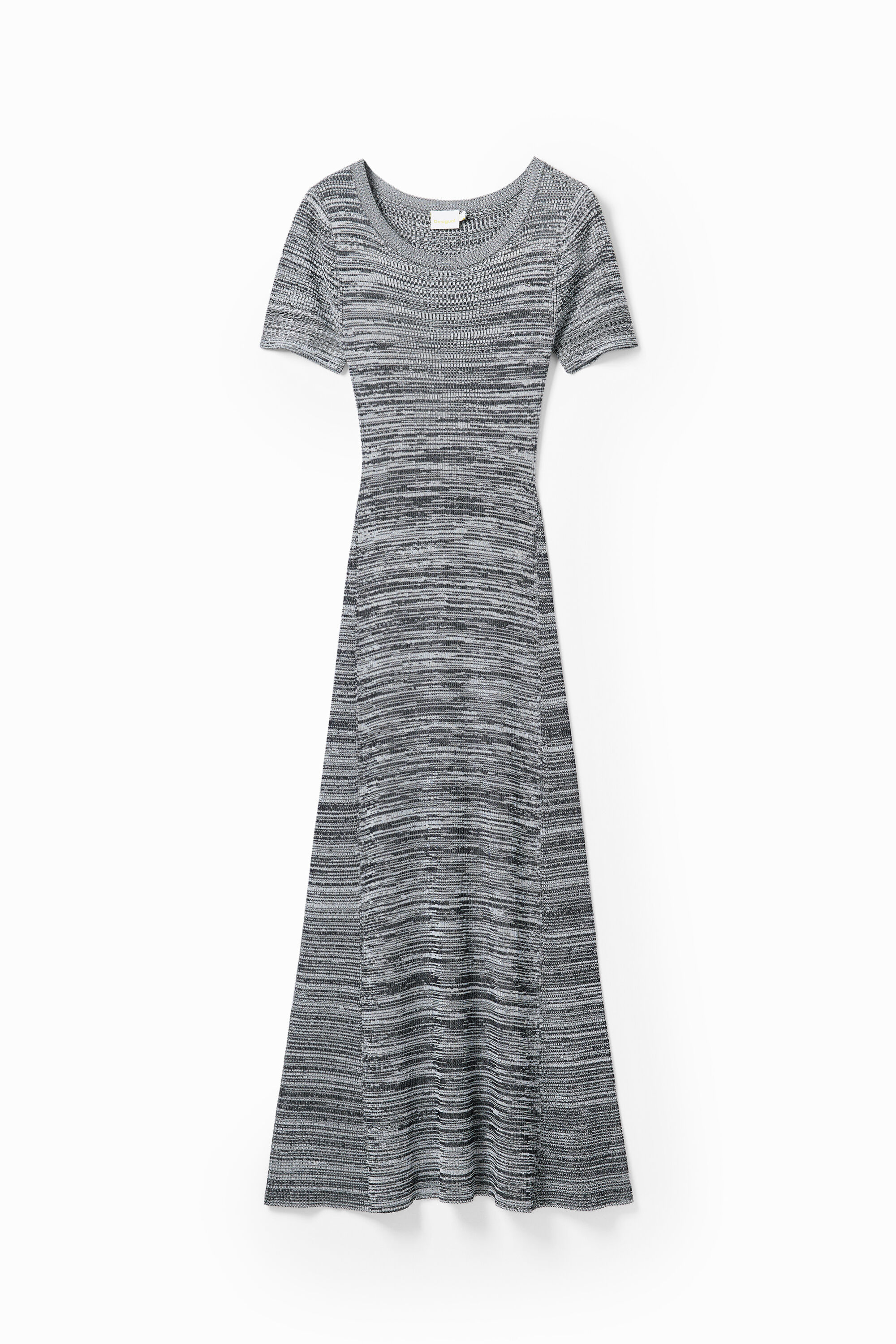 Long mottled ribbed dress