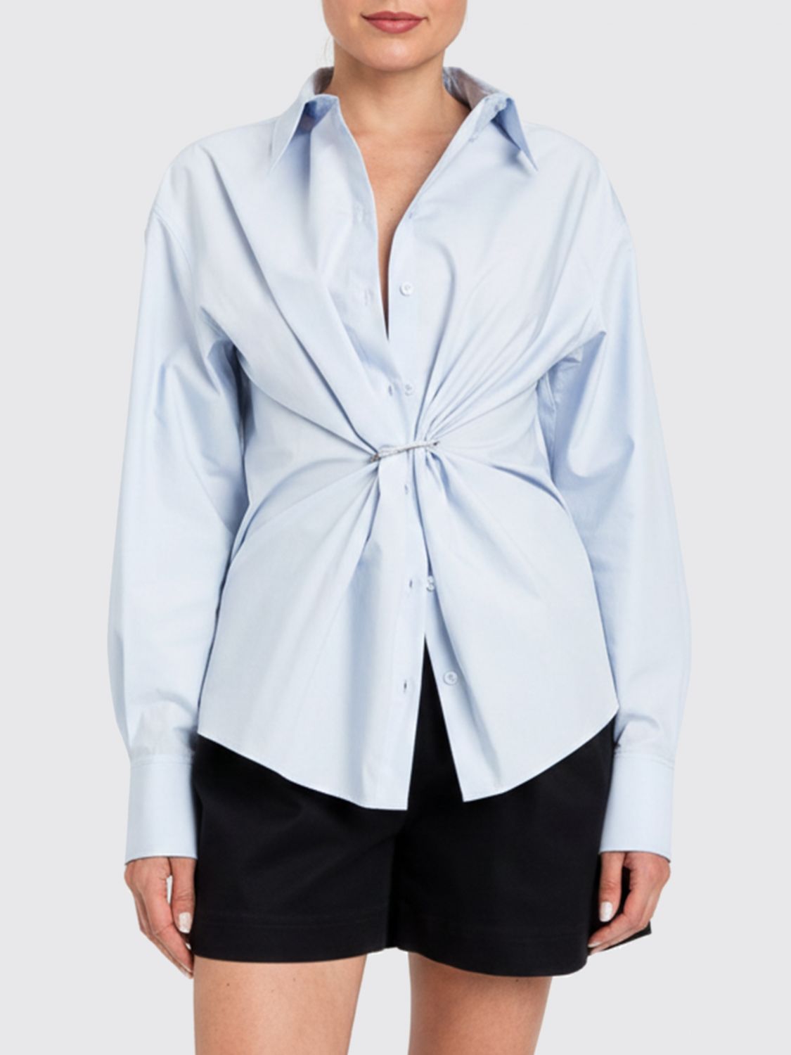 Shirt Woman color Gnawed Blue