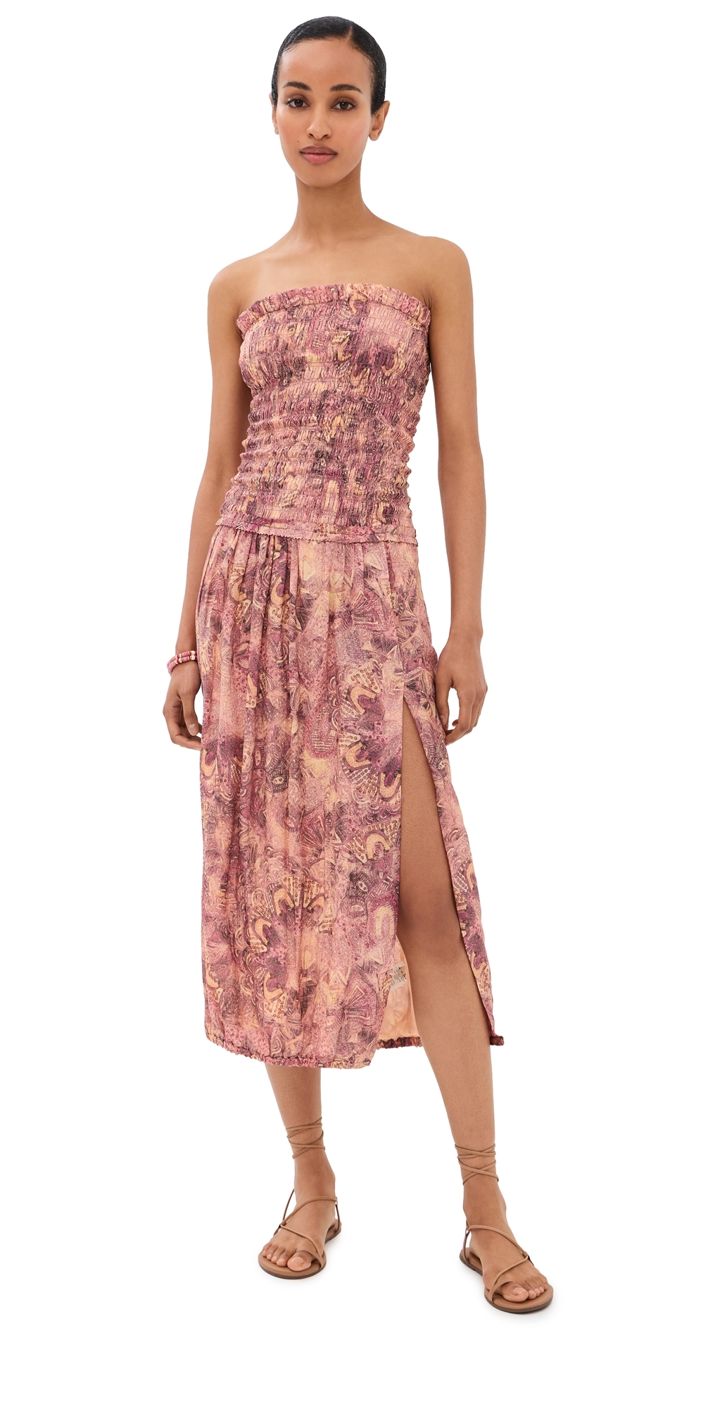 Cleane Silk Dress Pink