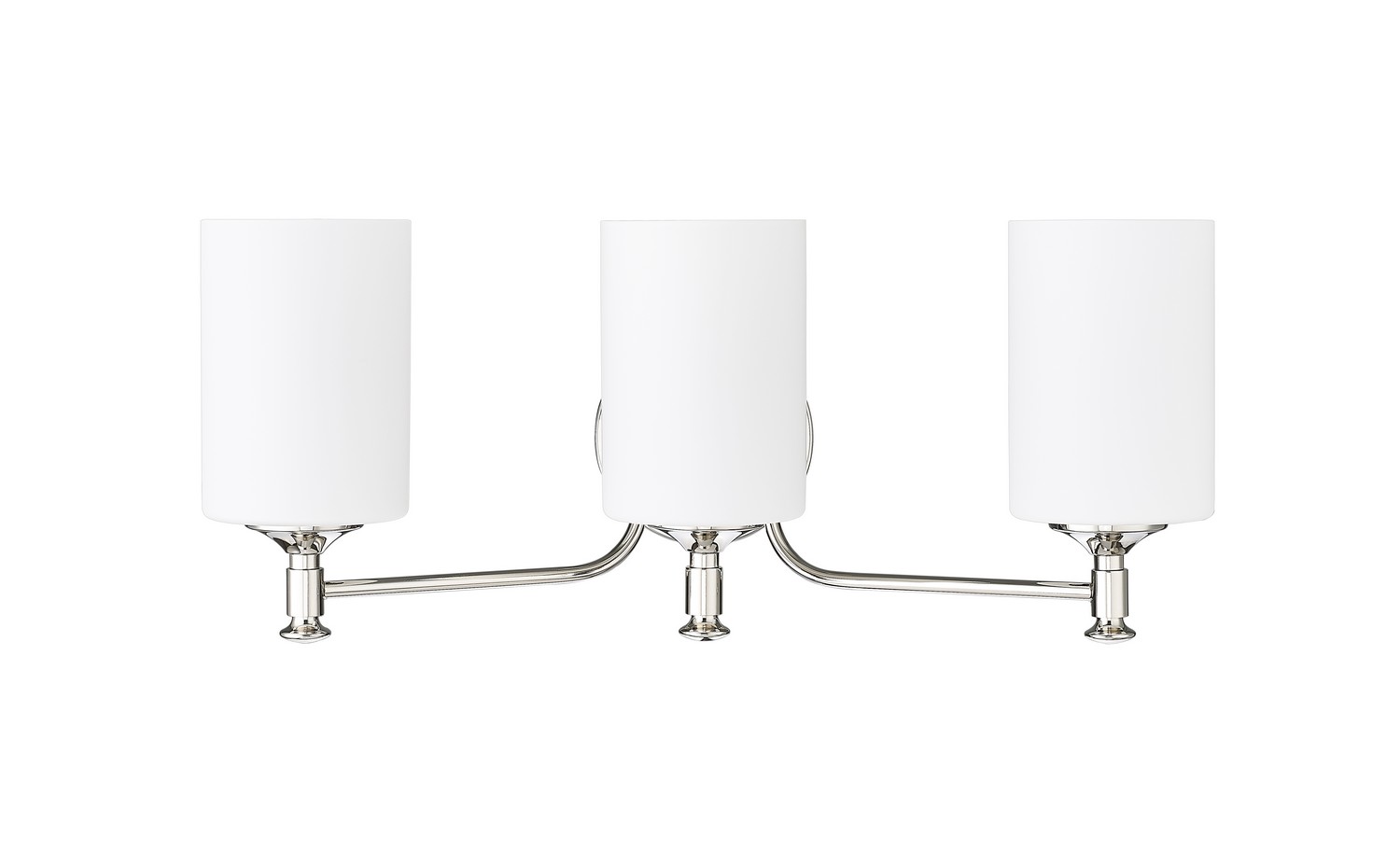 Polished Nickel Three Light Vanity from the Ailey Collection