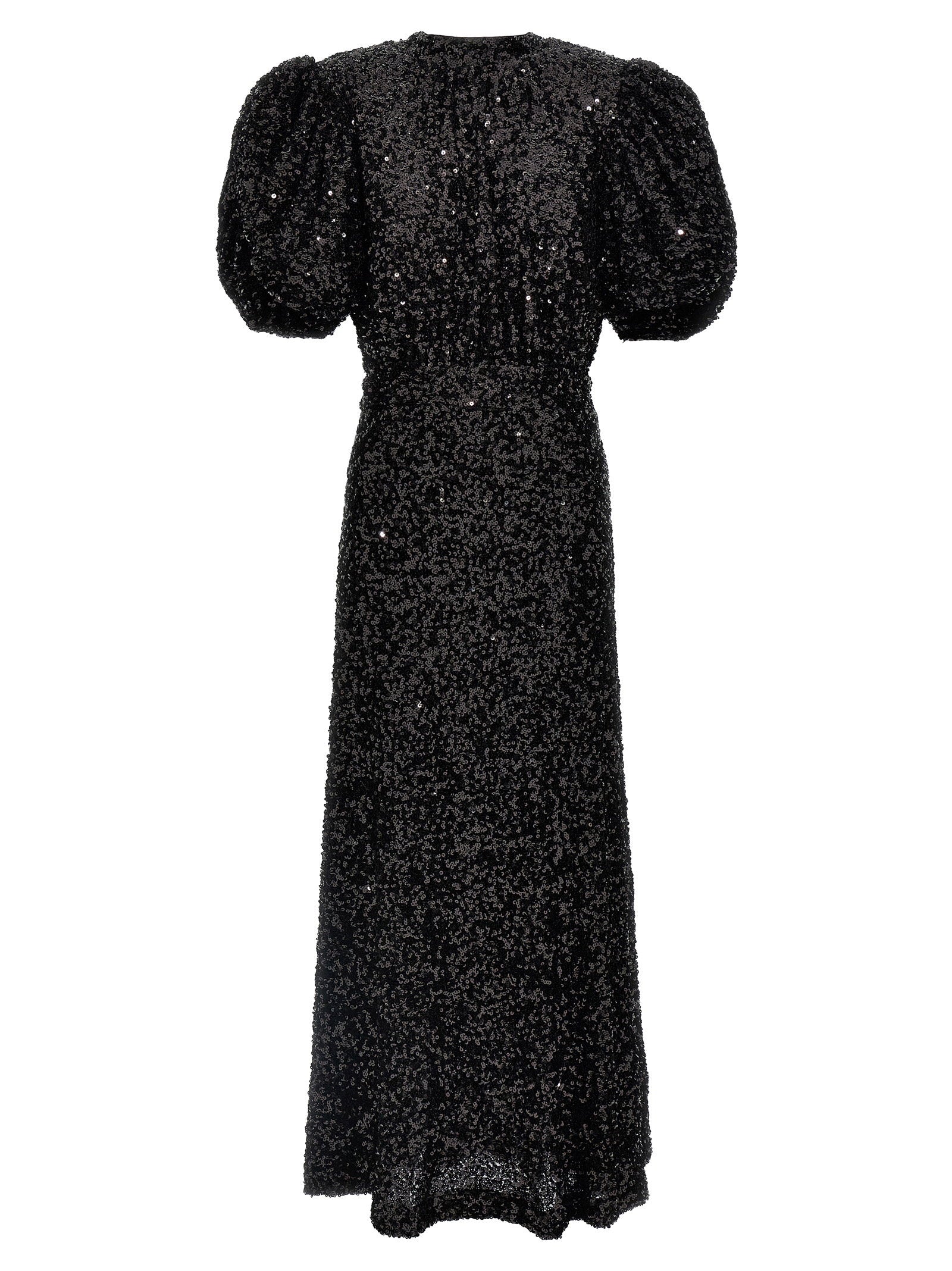 Sequin Midi Dress — Black