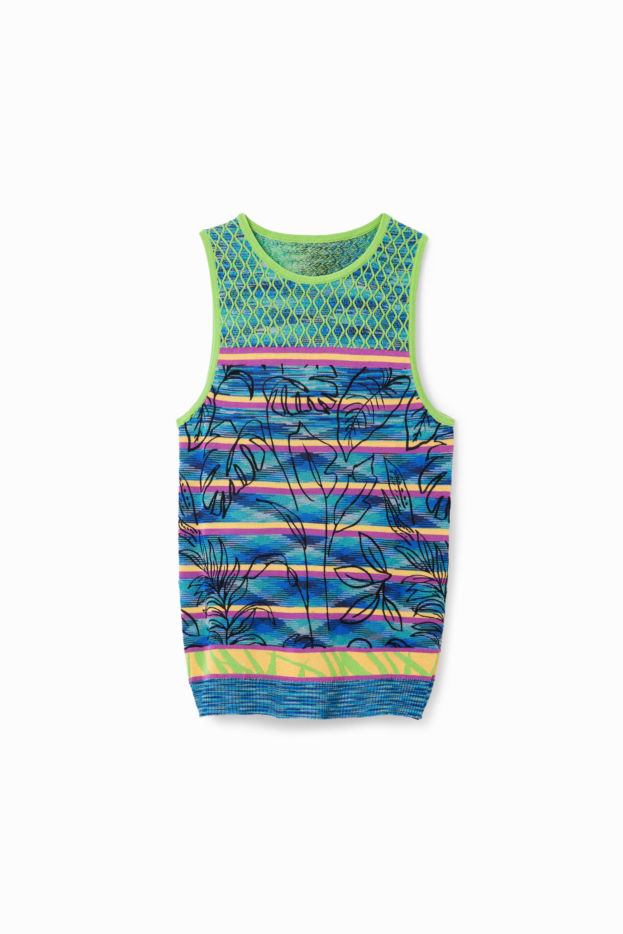 Knit striped T-shirt