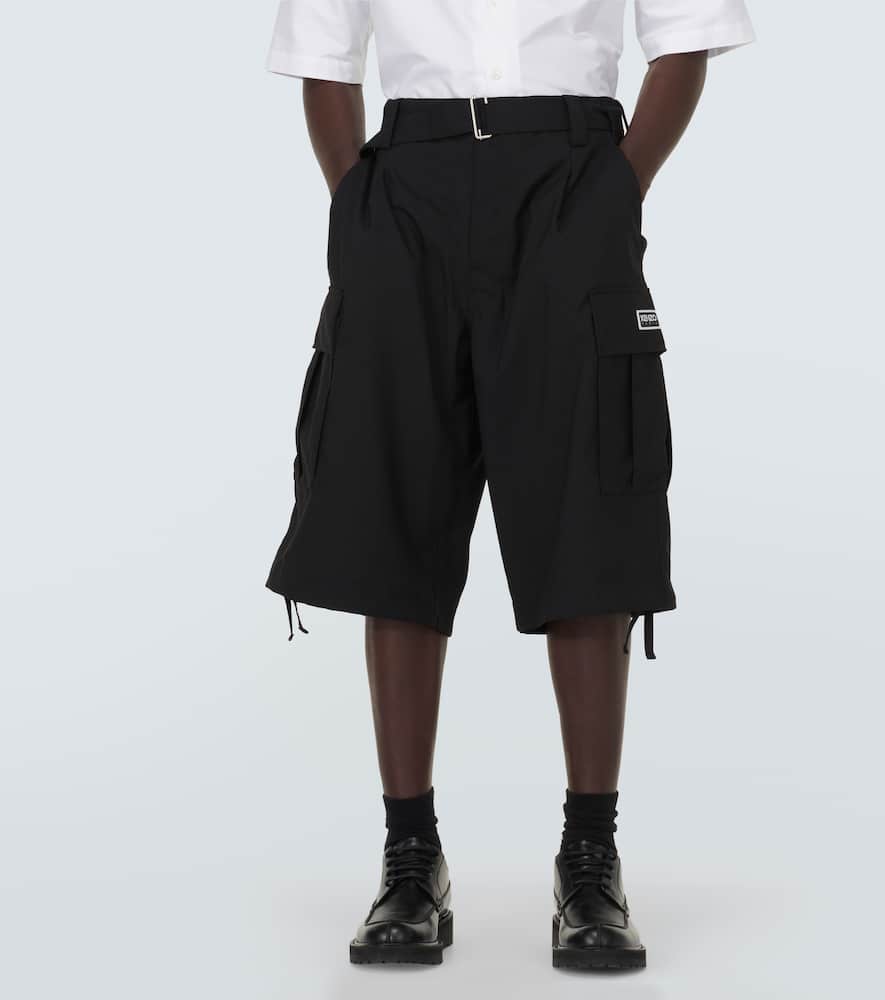 Virgin wool cargo shorts