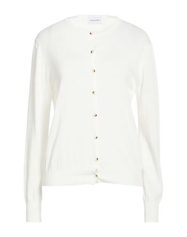 Woman Cardigan White Size L Cotton