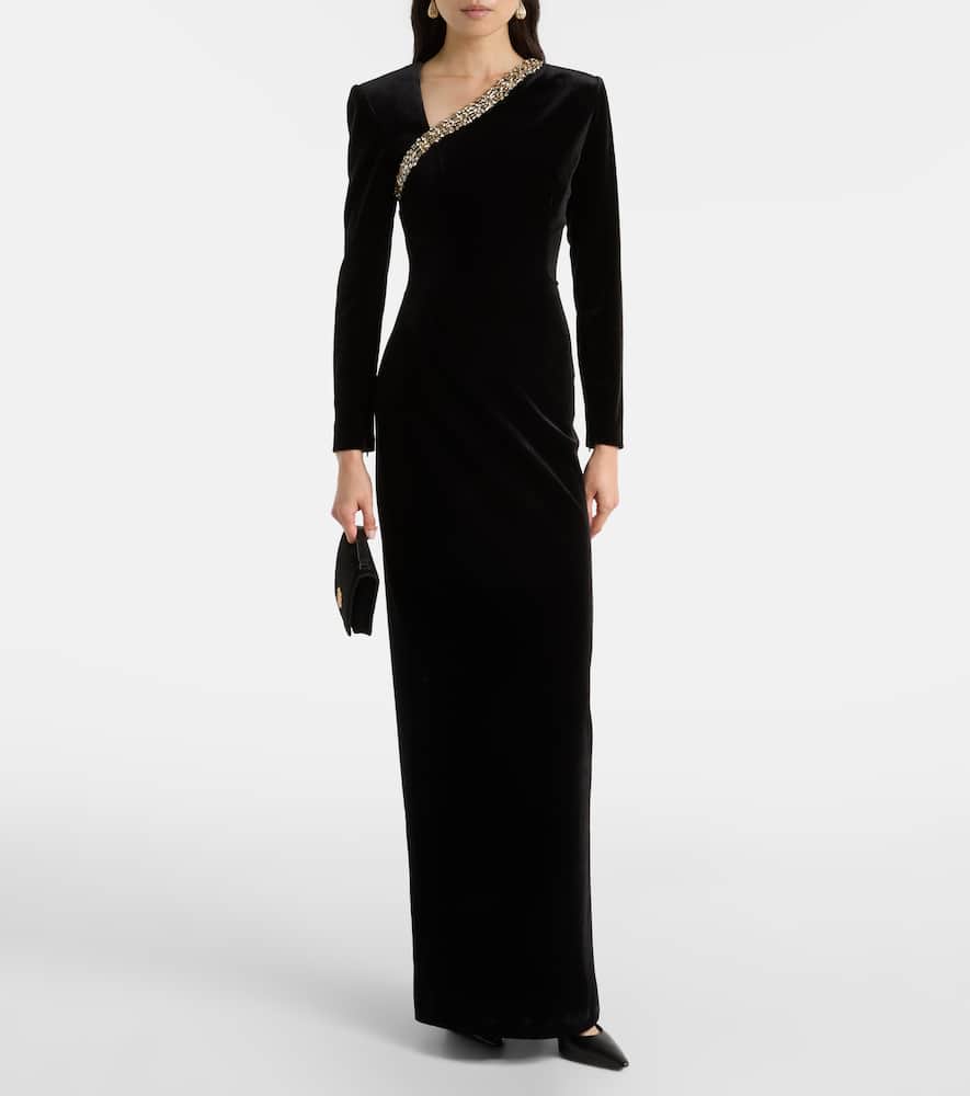 Velvet maxi dress