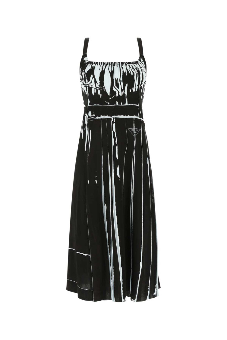 Printed Stretch Viscose Dress