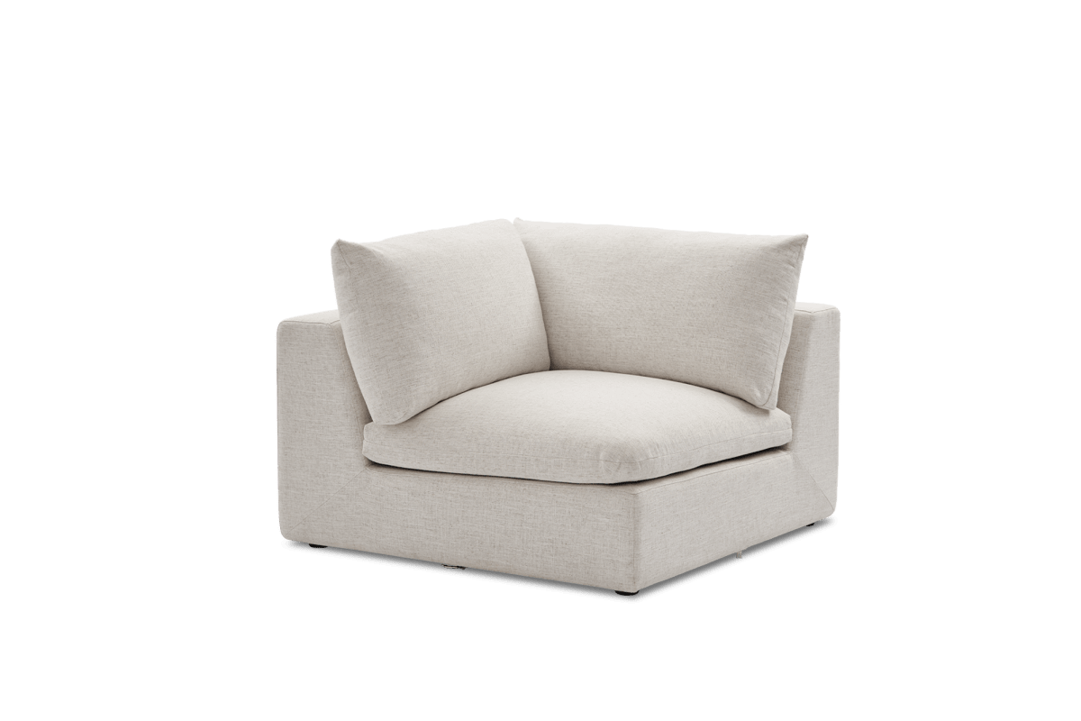 Beach Linen Corner Sofa Dawson by , Beige, for Living Room