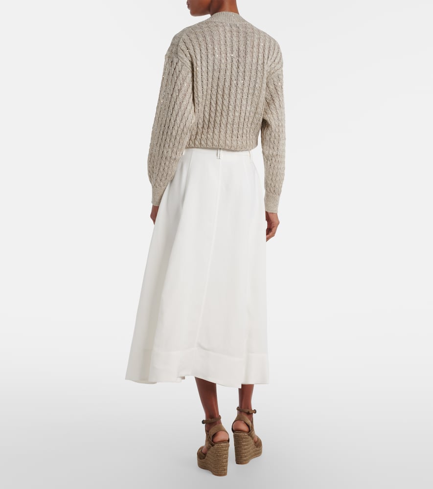 Mid-rise midi skirt