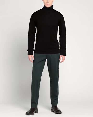 Man Turtleneck Black Size L Viscose, Nylon