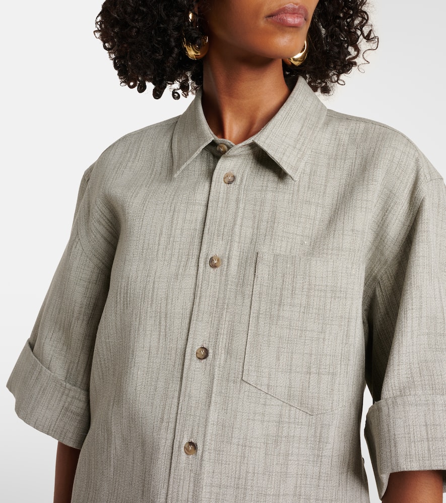 Wool, cotton, and silk top