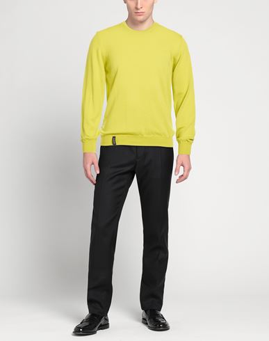 Man Sweater Lime green Size M Virgin Wool