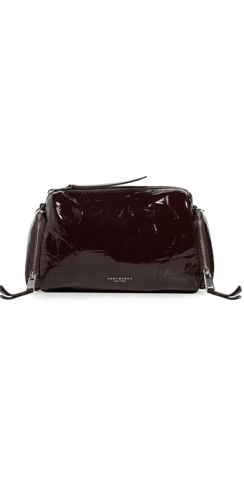 Perry Patent Voyager Shoulder Bag Deep Burgundy One Size