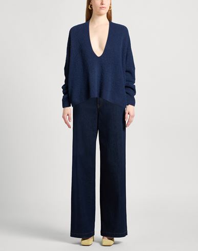 Woman Sweater Navy Size 4 Cashmere, Silk, Elastane