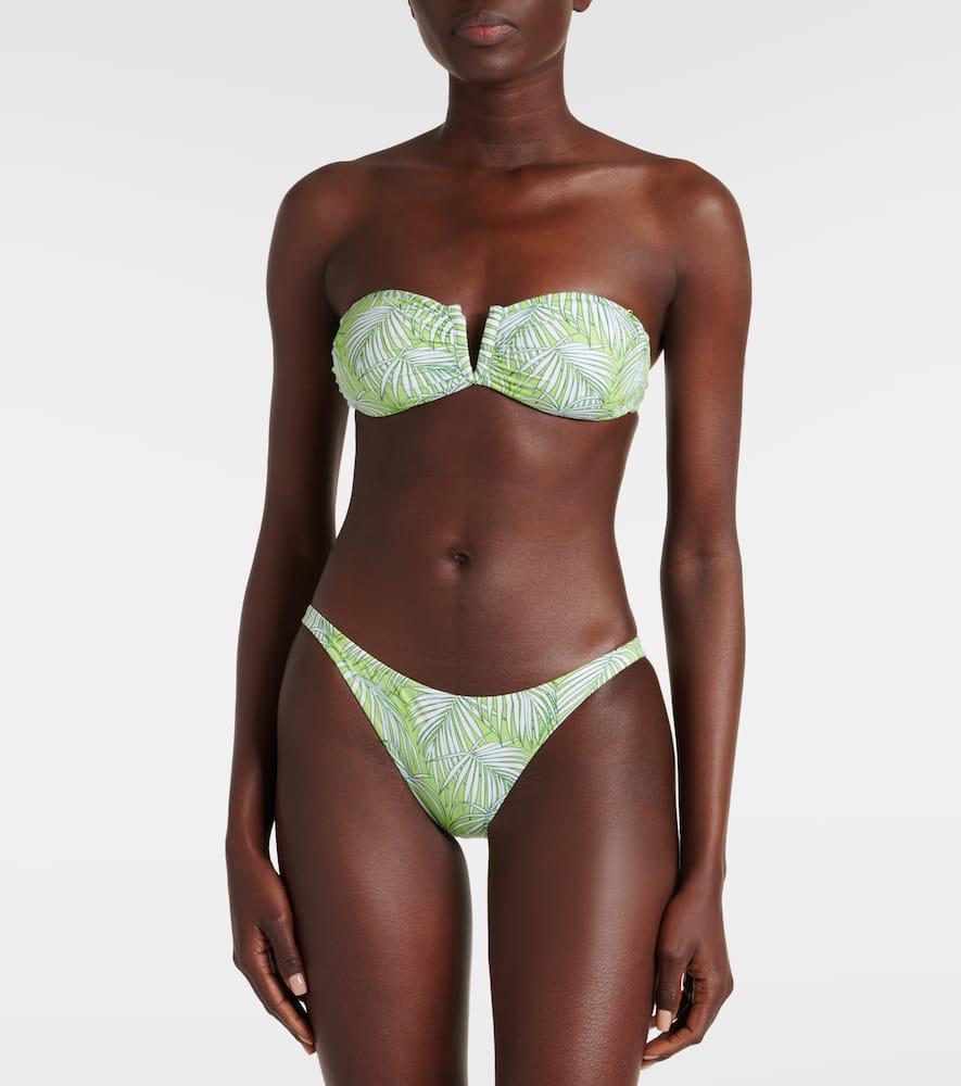 Alba printed bandeau bikini top