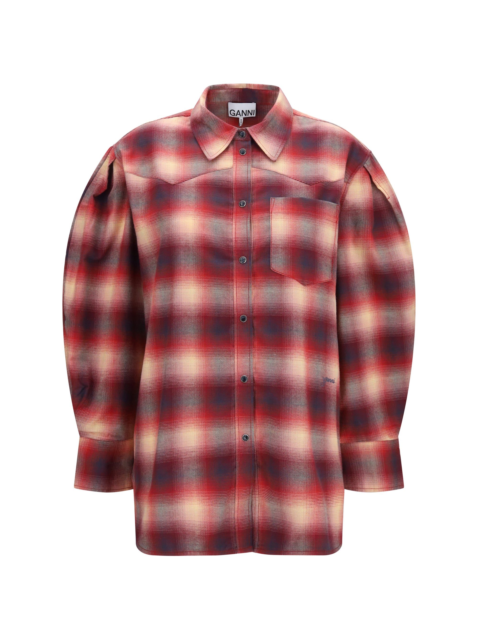 Cotton Flannel Check Shirt — Red