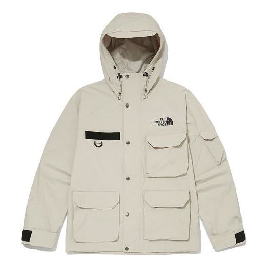 Multi-pocket Workwear Hooded Jacket 'White'