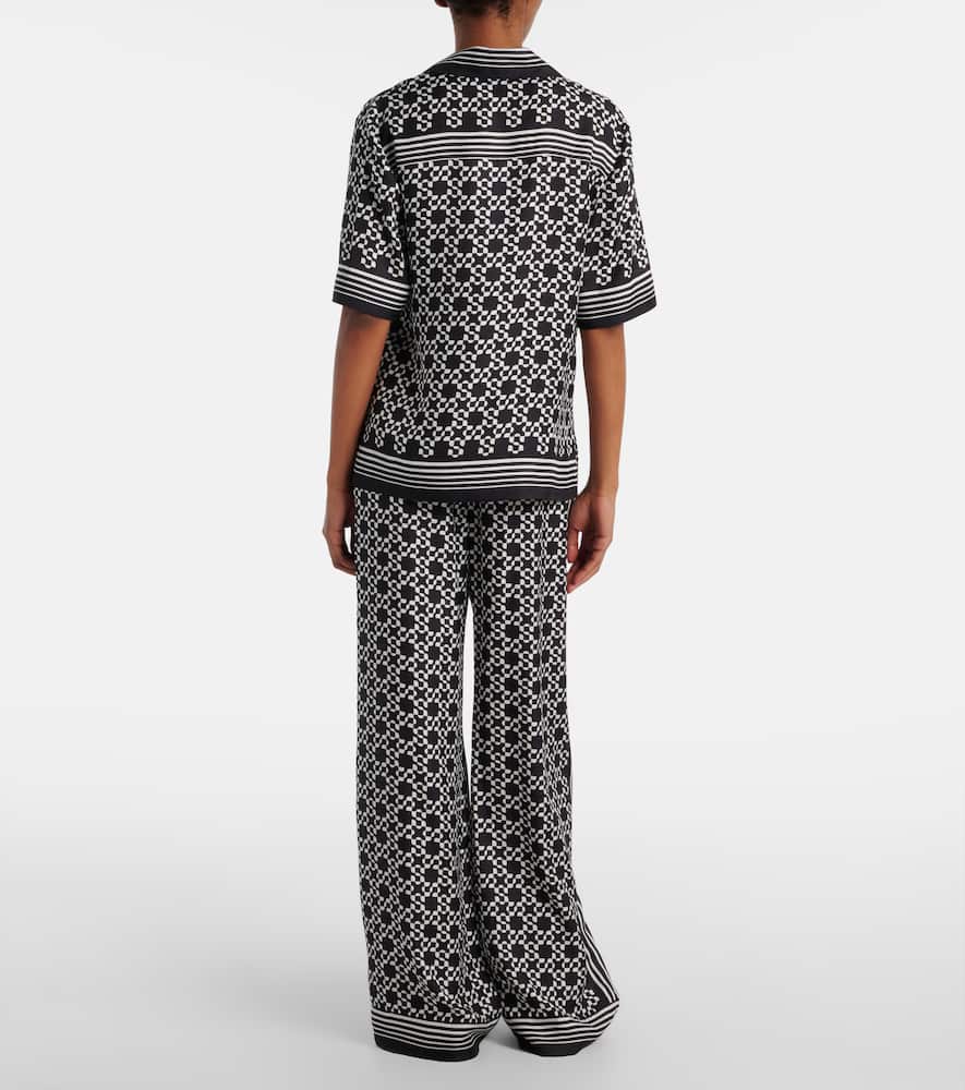 Koda printed bowling shirt