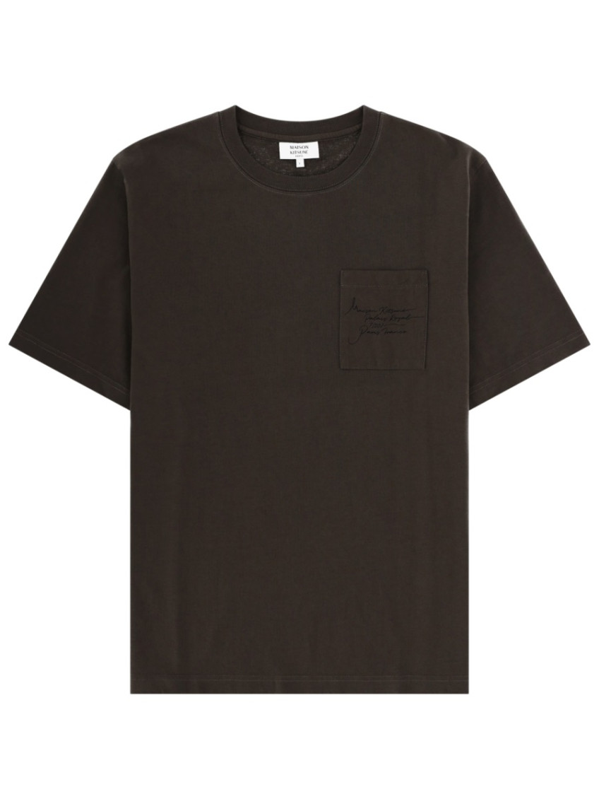 Brown Solid Crew Neck T-Shirt